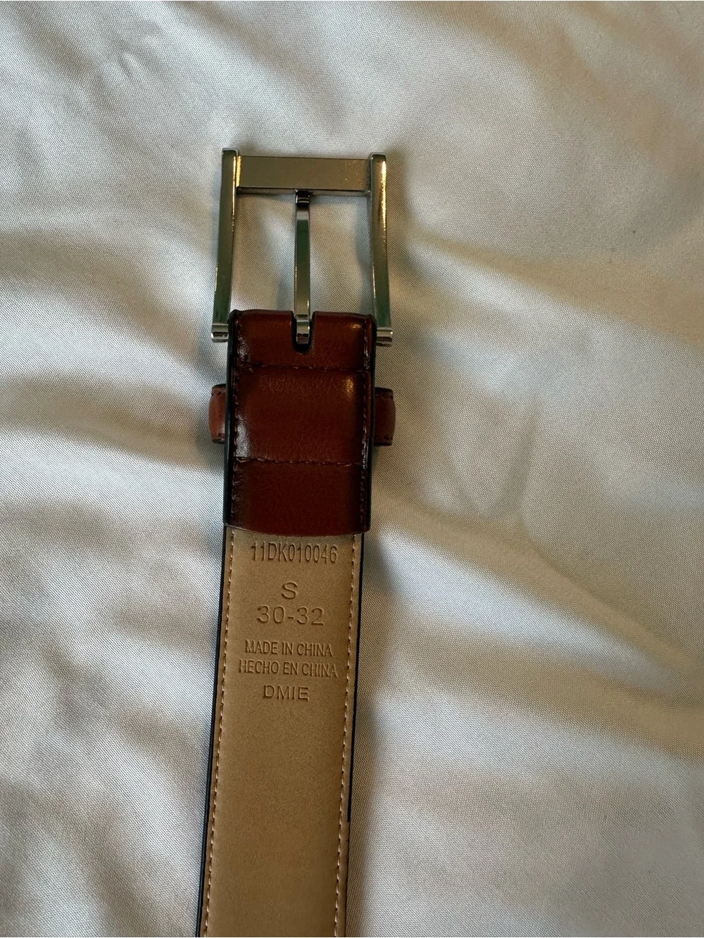 Dockers Brown leather belt with silver buckle